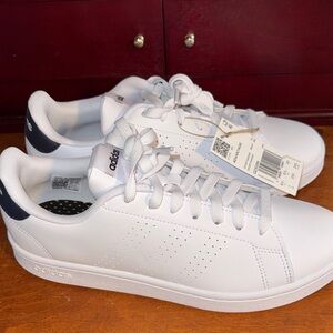 Adidas Men's White and Black Sneakers